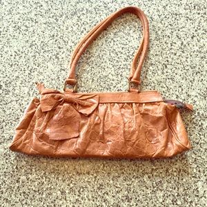 Caterina Lucchi crinkle texture shoulder bag w/bow